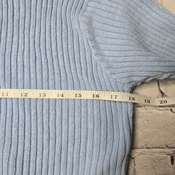 Vintage RK Originals Ramie Cotton Blue Short Sleeve Small Button Cardigan Size 6 - Picture 9 of 10